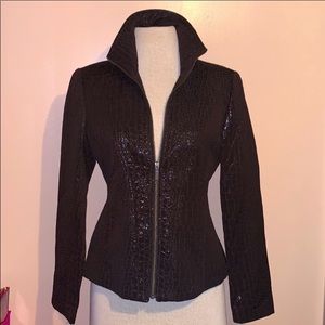 Vintage Leslie Stuart brown snake skin jacket